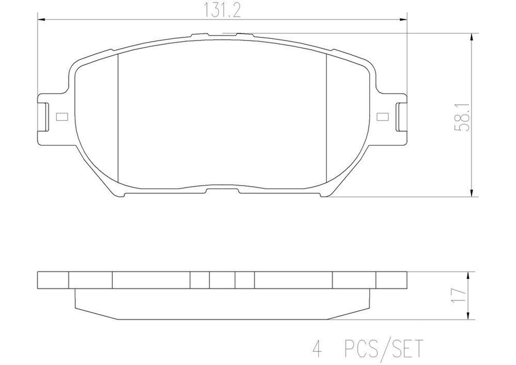 Brembo Front Disc Brake Pad Set for IS250, GS300, Camry (P83062N)