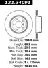 Centric Rear Disc Brake Rotor for BMW (121.34091)