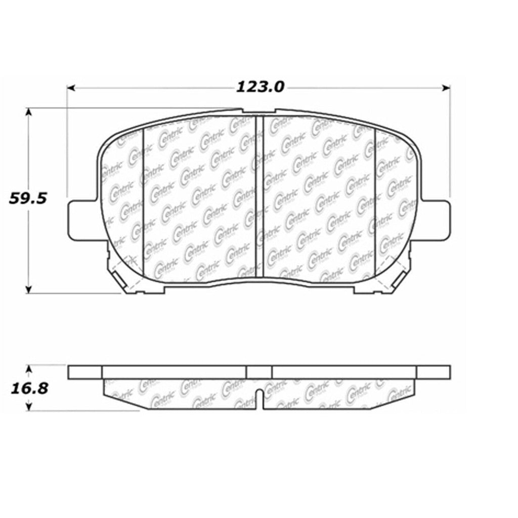 Centric Front Disc Brake Pad for Vibe, Corolla, Matrix (105.09230)