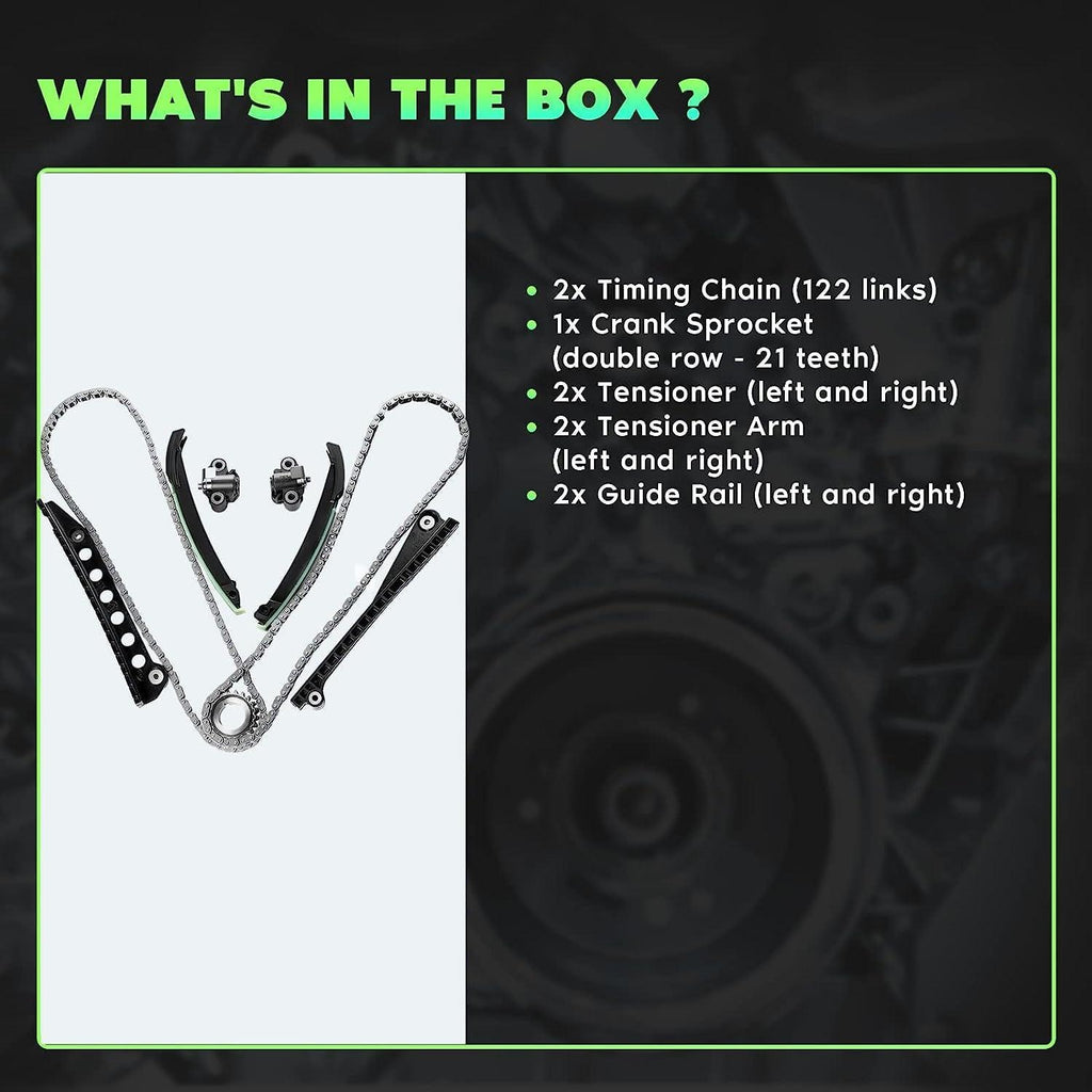 Timing Chain Kit Automotive Replacement Timing Parts Chain Sets Fits for 2005-2008 Ford EXPEDITION 5.4L 330CID V8 SOHC