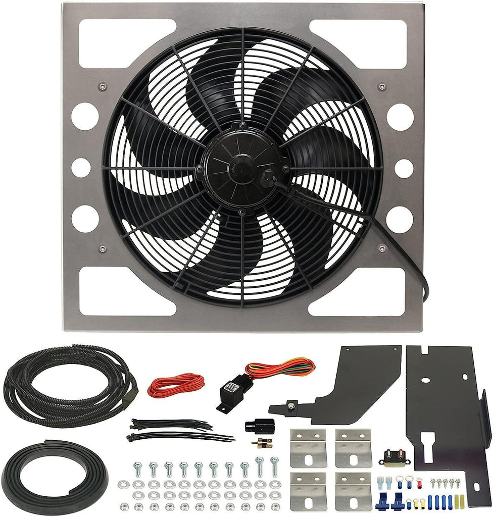 20161 Jeep Wrangler Direct Fit Electric Fan Kit , Black