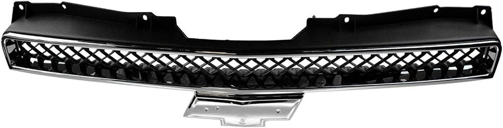 Grilles Black Chrome Trim Front Upper & Lower Pair Set for Avalanche Suburban