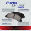 Centric Posi-Quiet Ceramic Replacement Front Disc Brake Pad Set with Shims for Select Jeep Model Years (105.04770)