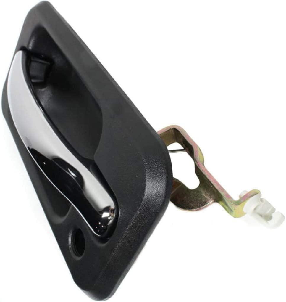 for Hummer H2 Exterior Door Handle Front, Driver Side Black Bezel with Chrome Lever 2003-2009 | with Key Hole | Trim: Base | HU1310101 | 25845866