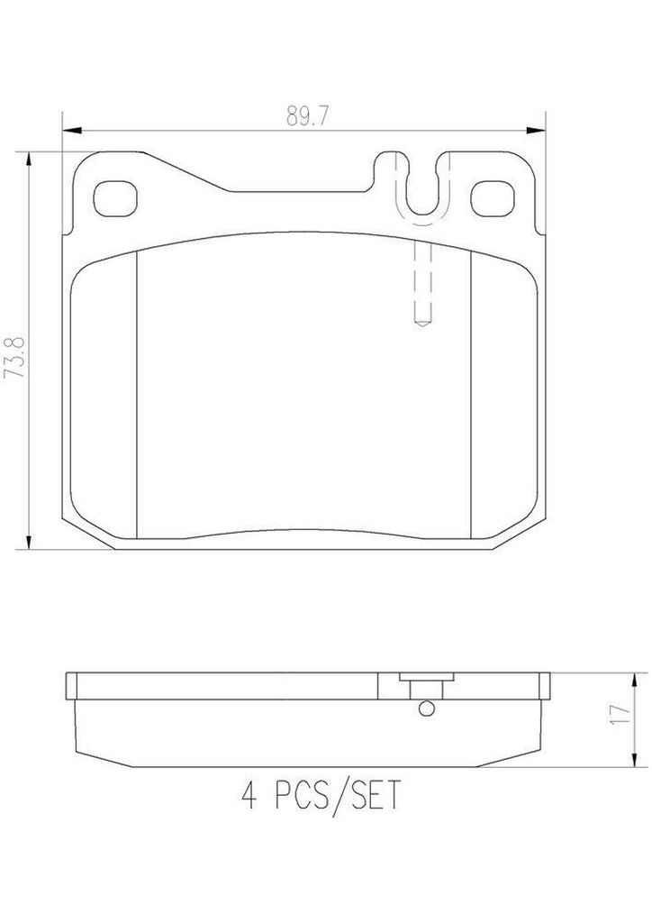 Brembo Front Disc Brake Pad Set for Mercedes-Benz (P50004N)