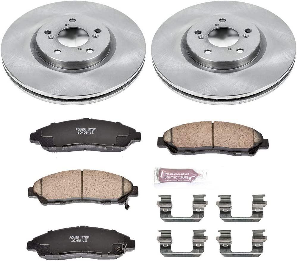 Power Stop KOE5370 Autospecialty Front Replacement Brake Kit-Oe Brake Rotors & Ceramic Brake Pads
