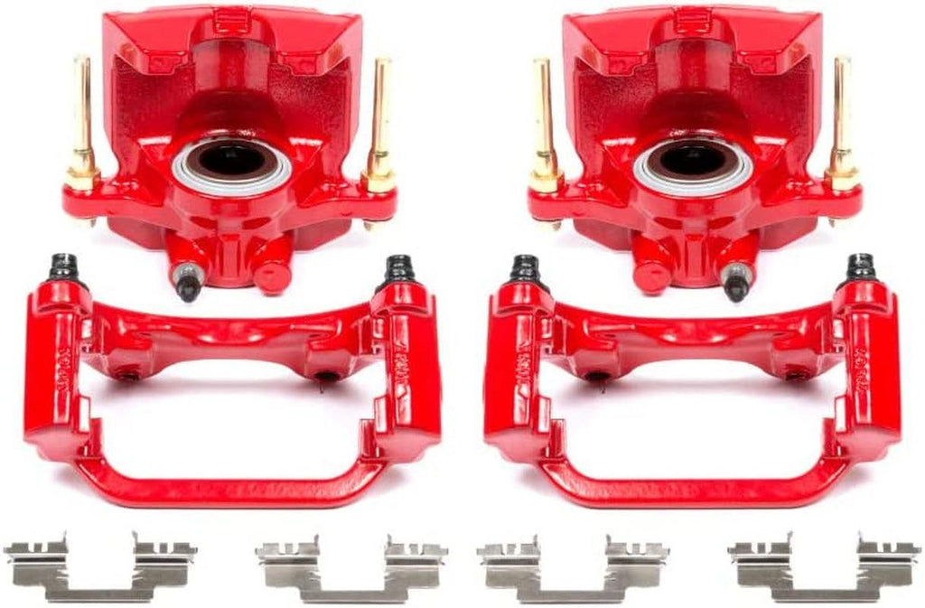 Rear S5030 Pair of High-Temp Red Powder Coated Calipers