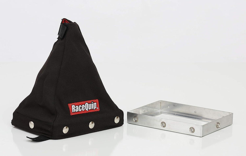 Racecar Shifter Boot with Mounting Base Plate Fire-Retardant Black Medium Height 871003