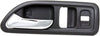 Interior Door Handle Set Compatible with 1994-1997 Honda Accord Gray Bezel with Chrome Lever Coupe Front, Driver and Passenger Side