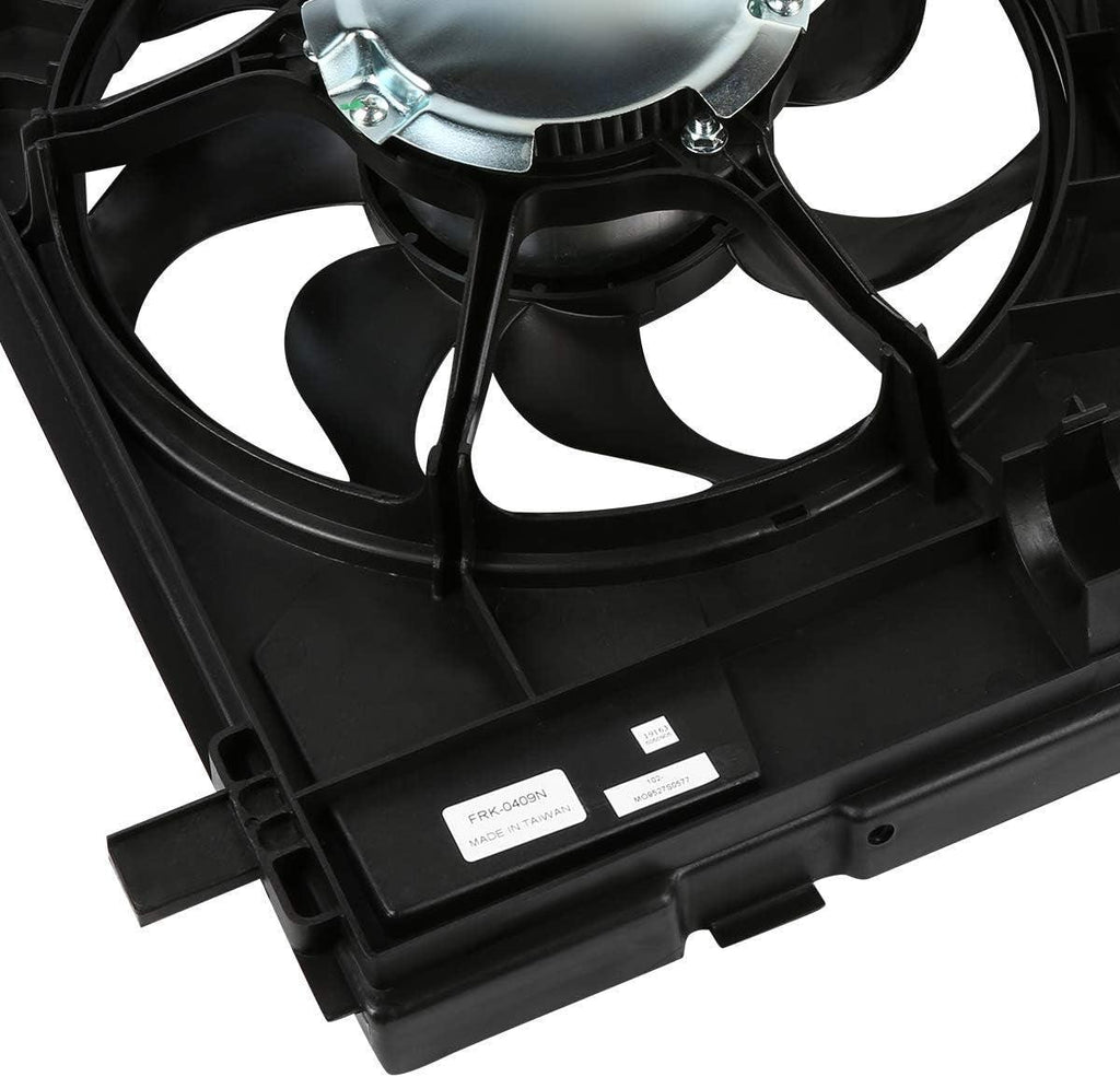 OEM-RF-0102 Factory Style Radiator Cooling Fan Assembly Cooling Efficiency Improved Direct Replacement [Compatible with 07-09 Lincoln MKZ] Black