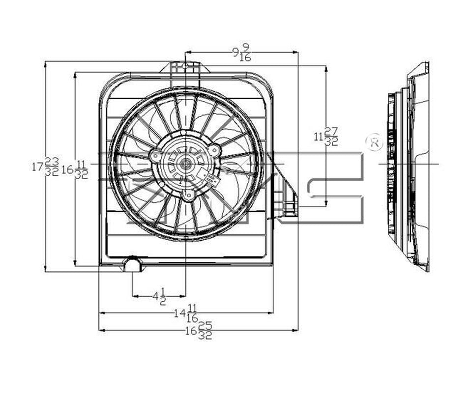 A/C Condenser Fan for Town & Country, Voyager, Caravan+More 610390T