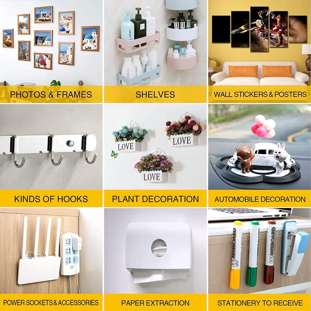 Double Sided Tape Fpr Wall Strong Picturing Hanging Strips Two Sided Tape Nano Adhesive Mounting Tape Transparent Double Stick Wall Tape Poster Carpet Tape, 0.59In X 160 in X 3 Packs