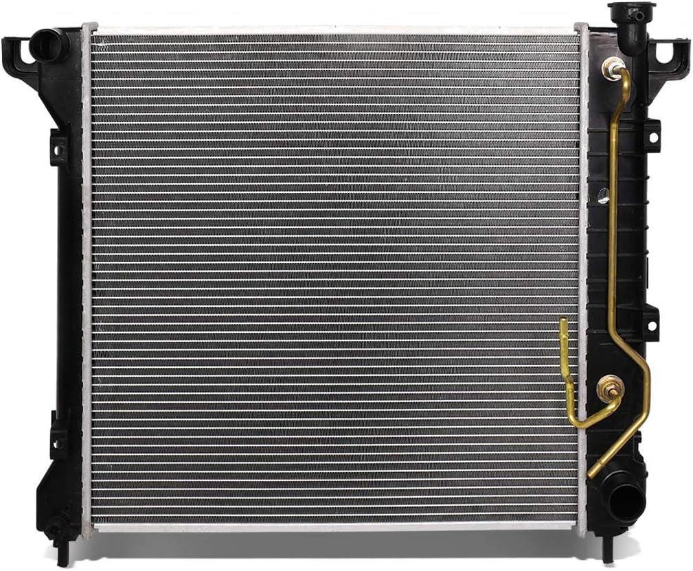 OEM-RA-1905 OE Style Aluminum Cooling Radiator Replacement Compatible with 97-99 Dakota / 98-00 Durango AT, 21-7/8" W X 22-7/16" H X 1-1/4" D, 1-1/2" Inlet, 1-3/4" Outlet