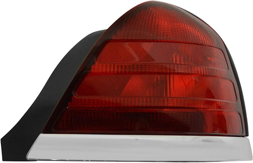 Chrome Trim Rear Brake Light Taillight Lamp RH Right Side for 99-10 Crown Vic
