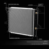 OEM-RA-2172 OE Style Aluminum Cooling Radiator Replacement Compatible with 98-01 Mazda B2500 / 98-01 Ranger 2.5L AT, 20" W X 21-1/8" H X 1" D, 1-1/2" Inlet, 1-1/2" Outlet
