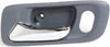 for Honda Accord Interior Door Handle Front, Driver Side Gray Bezel with Chrome Lever (1998-2002) | with Door Lock Hole | Trim:All Submodels | HO1352102 | 72165S84A01ZB