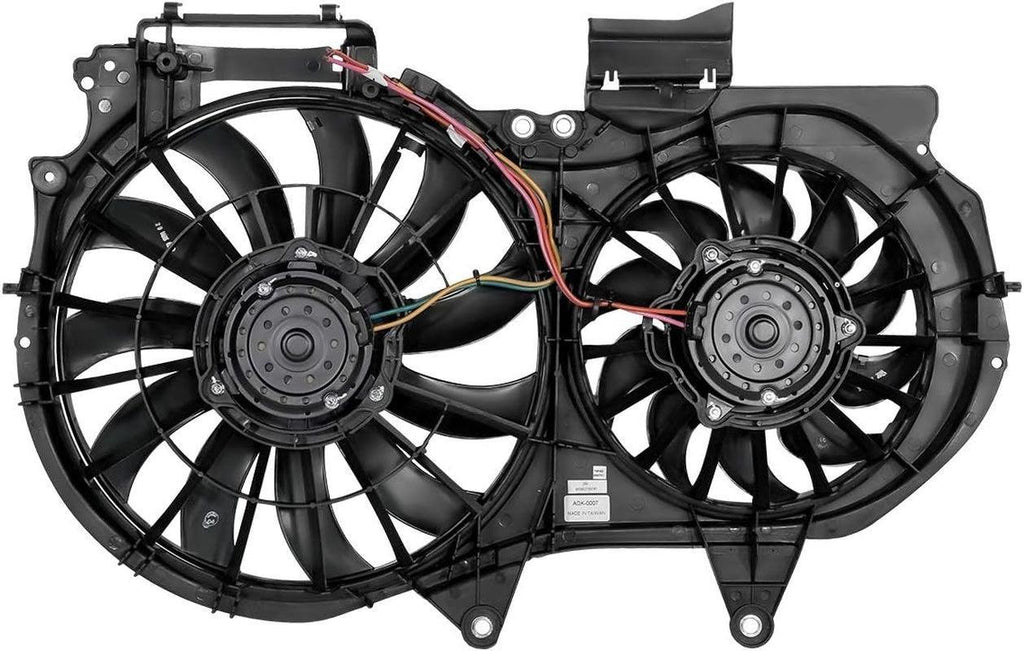 OEM-RF-0293 Factory Style Radiator Cooling Fan Assembly Cooling Efficiency Improved Direct Replacement [Compatible with 2002-2008 A4 1. 8T 2. 0T], Black
