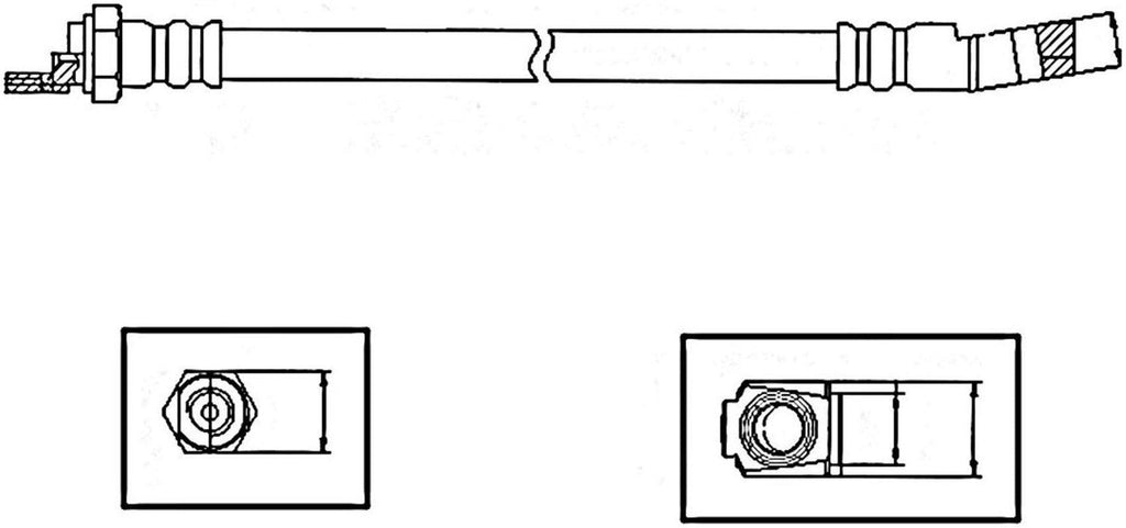 Centric Brake Hydraulic Hose for Jaguar 150.20304