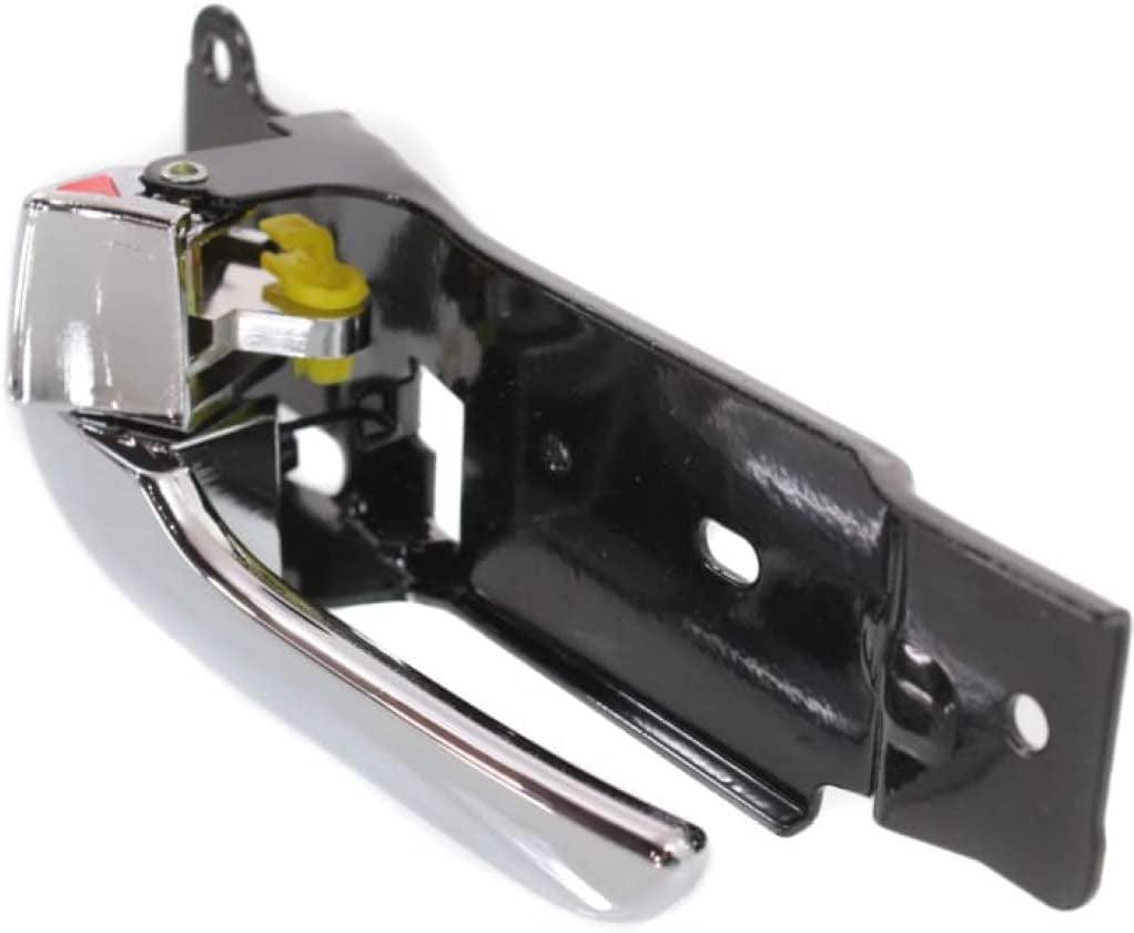 for Kia Sedona Interior Door Handle Front, Driver Side Chrome (2002-2005) | with Door Lock Button| Trim: EX