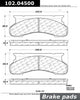 Centric Front Disc Brake Pad for Ford (102.04500)