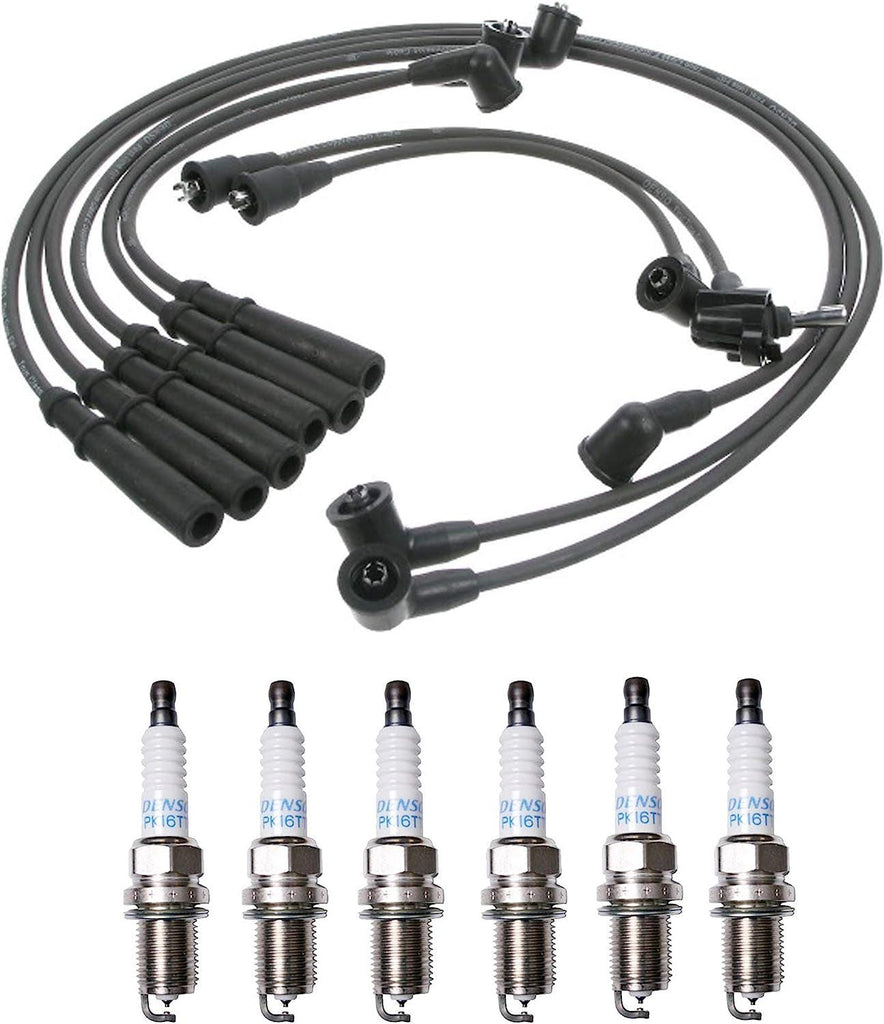 Denso Wire Set 7Mm & 6 Platinum TT Spark Plugs 0.040 Kit for Toyota 3.0L V6