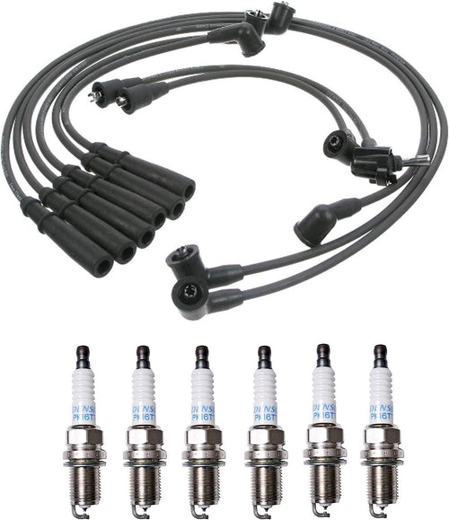 Denso Wire Set 7Mm & 6 Platinum TT Spark Plugs 0.040 Kit for Toyota 3.0L V6