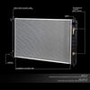 OEM-RA-13039 1-Row OE Style Aluminum Core Radiator Compatible with 09-14 Murano / 11-16 Quest, 26-7/16" W X 18-1/16" H X 1" D, 1-3/8" Inlet, 1-3/8" Outlet