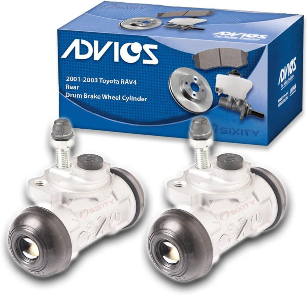 2 Pc ADVICS Rear Drum Brake Wheel Cylinders Compatible with Toyota RAV4 2001-2003