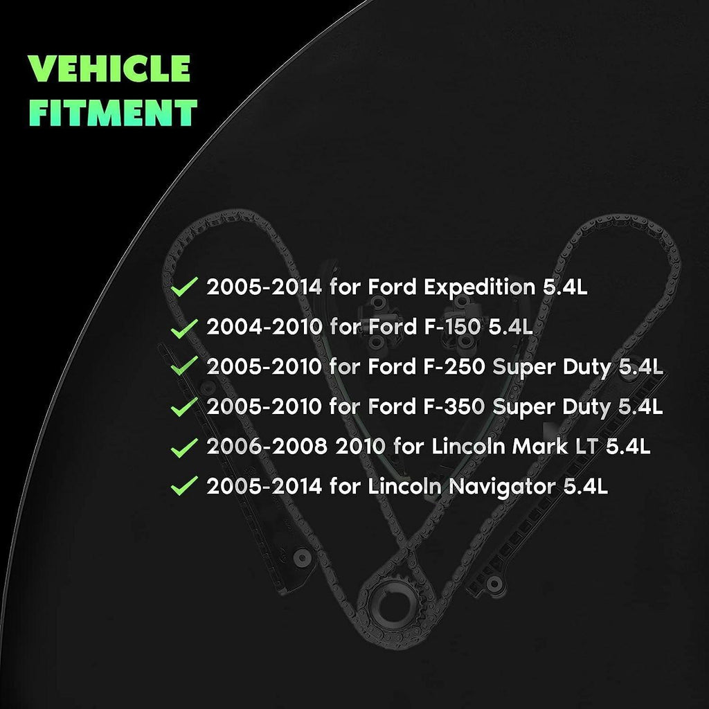 Timing Chain Kit Automotive Replacement Timing Parts Chain Sets Fits for 2005-2008 Ford EXPEDITION 5.4L 330CID V8 SOHC