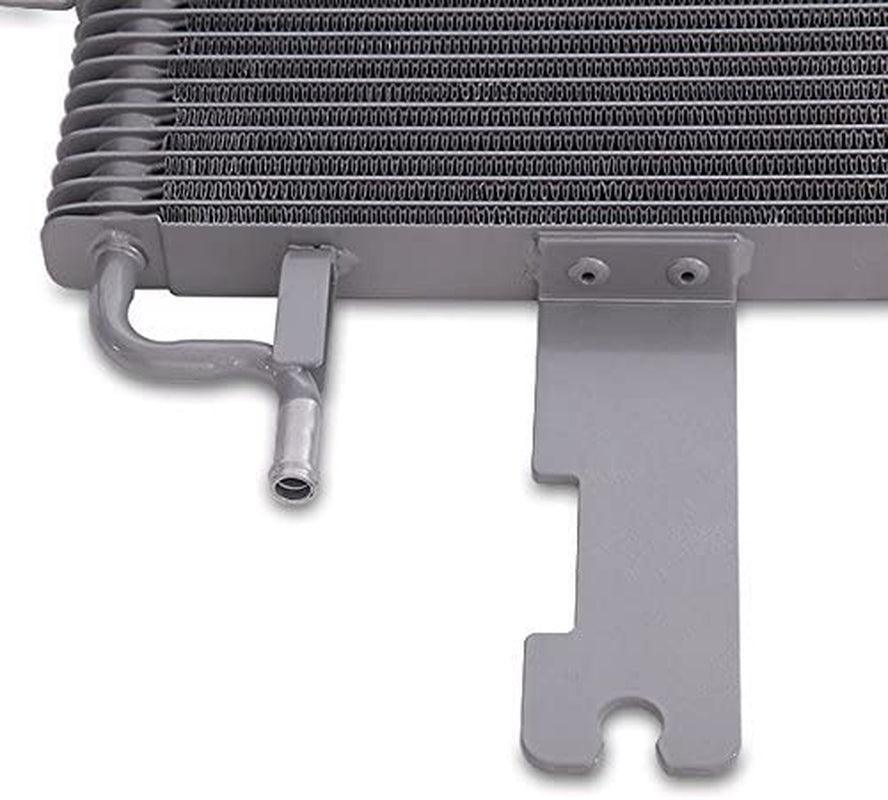 MMTC-F2D-03SL Transmission Cooler Compatible with Ford 6.0 Powerstroke 2003-2007 Silver