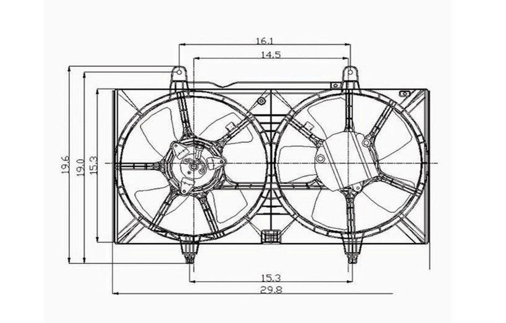 620420 for Nissan Replacement Radiator/Condenser Cooling Fan Assembly Fits 2006 Nissan Altima