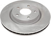 R-Line Replacement Front Disc Brake Rotor for Select Nissan Leaf, Qashaqai, Rogue Vehicles, Part No.981773R,Silver