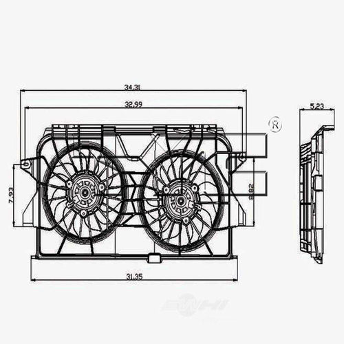 Dual Radiator and Condenser Fan Assembly