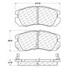 Centric Front Disc Brake Pad for 1991-1996 Legacy (102.05630)