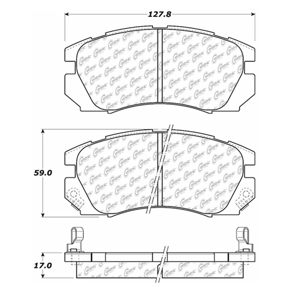 Centric Front Disc Brake Pad for 1991-1996 Legacy (102.05630)