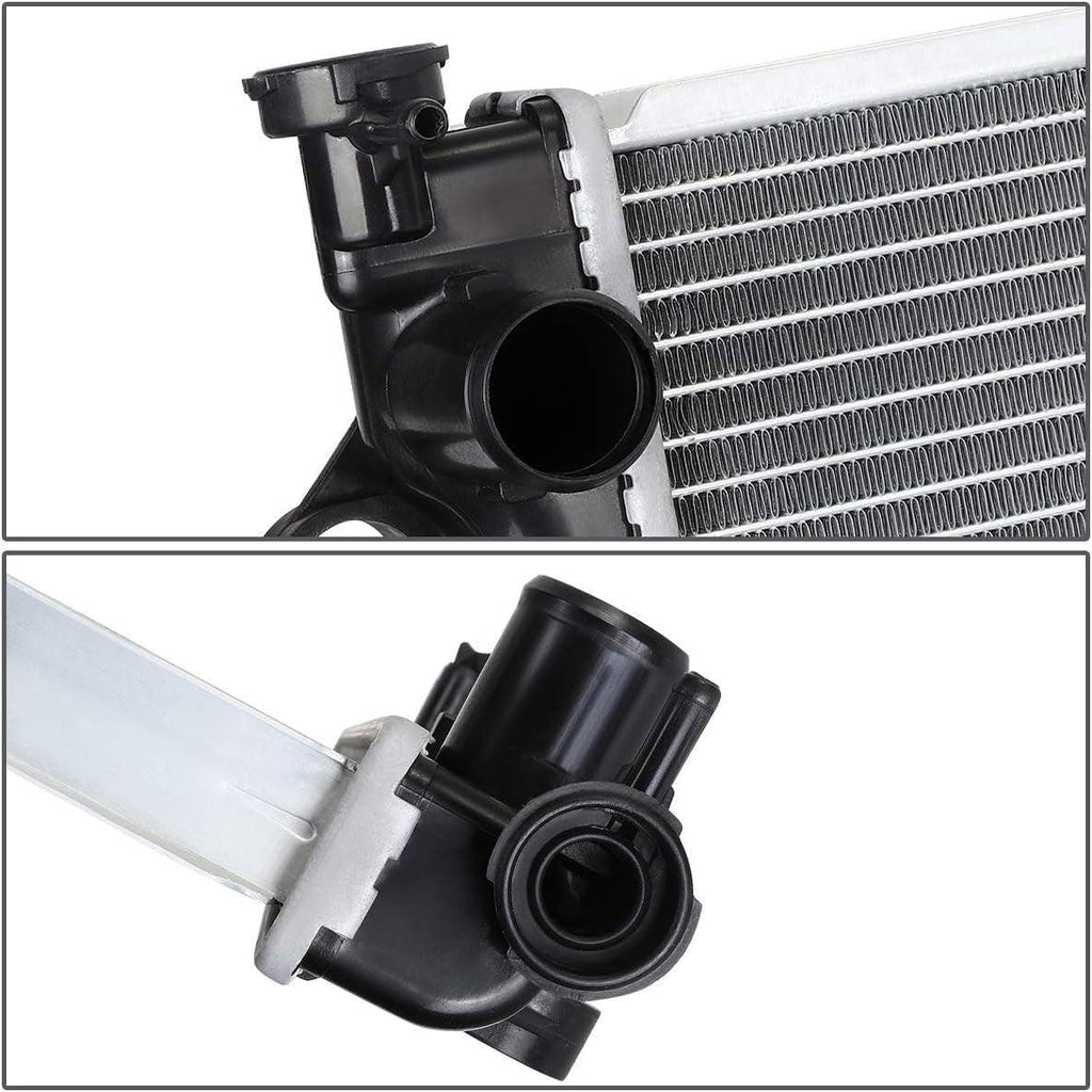 OEM-RA-2581 1-Row OE Style Aluminum Core Radiator DPI 2581 Compatible with 03-09 4Runner / GX470 AT, 25-9/16" W X 23-3/8" H X 1-1/4" D, 1-1/2" Inlet, 1-1/2" Outlet