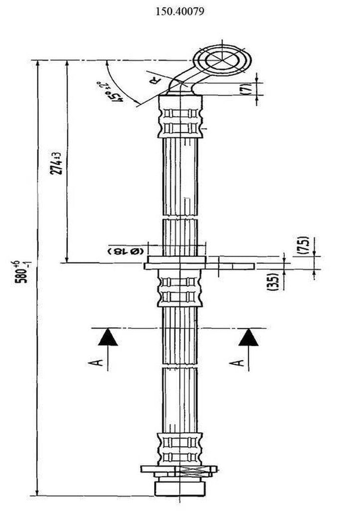 Centric Brake Hydraulic Hose for 01-05 Civic 150.40079