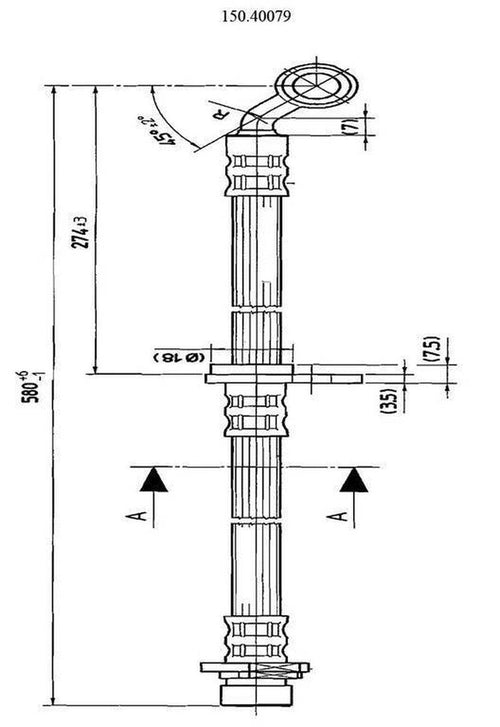 Centric Brake Hydraulic Hose for 01-05 Civic 150.40079
