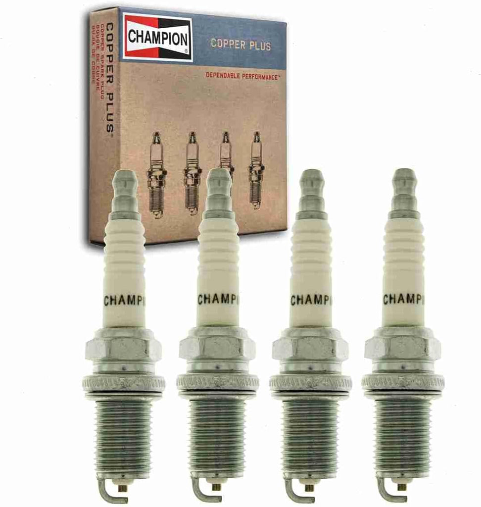 4 Pc Champion Copper plus Spark Plugs Compatible with Chevrolet Aveo 1.6L L4 2004-2008