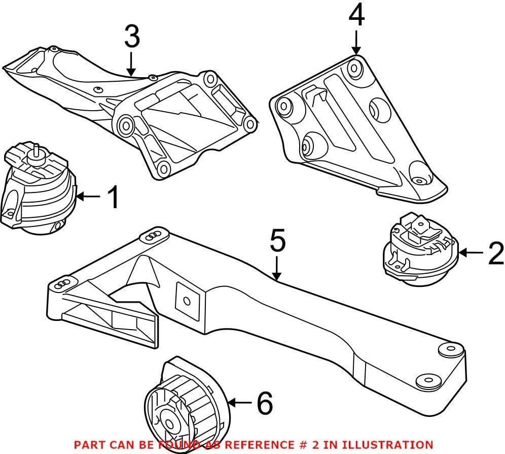 Genuine OEM Driver Left Engine Motor Mount for BMW E60 E61 525I 525Xi 528I 528Xi 530I 530Xi 535I 535Xi 2006-2008 3.0L L6