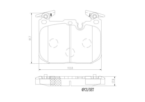 Brembo Front Disc Brake Pad Set for BMW (P06096N)