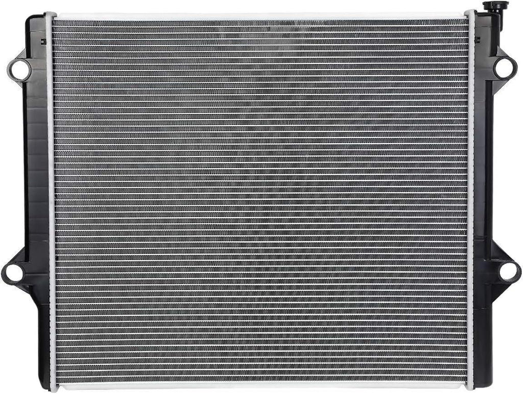 OEM-RA-2581 1-Row OE Style Aluminum Core Radiator DPI 2581 Compatible with 03-09 4Runner / GX470 AT, 25-9/16" W X 23-3/8" H X 1-1/4" D, 1-1/2" Inlet, 1-1/2" Outlet