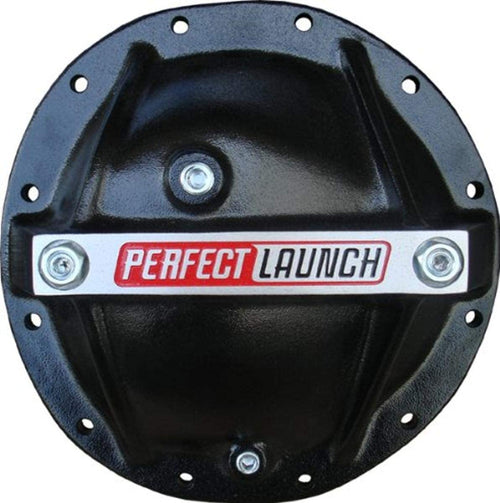 69502 Black Aluminum Passenger Car Differential Cover with Perfect Launch Logo and Bearing Cap Stabilizer Bolts for GM