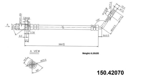 Centric Brake Hydraulic Hose for Frontier, Xterra 150.42070