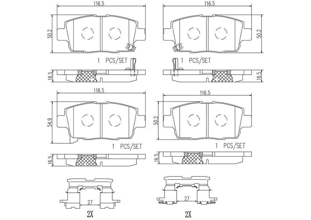 Brembo Front Disc Brake Pad Set for Scion (P99004N)