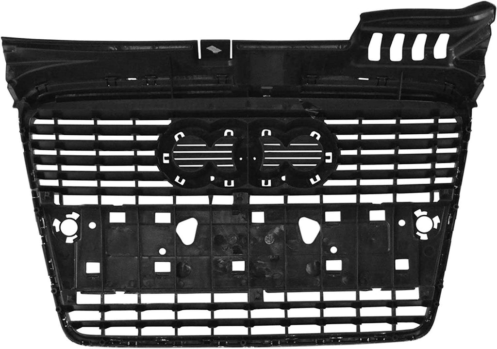 Front Grille Assembly Silver with Chrome Trim for 05-09 Audi B7 A4 S4