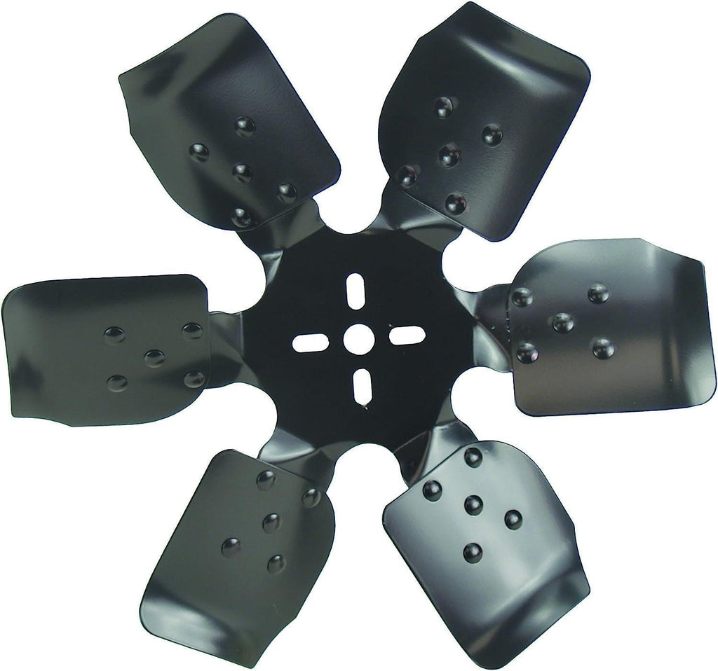17315 Heavy Duty Fan Blade Series 1000 15" Steel Rigid Race Belt Driven Fan Standard Rotation , Black