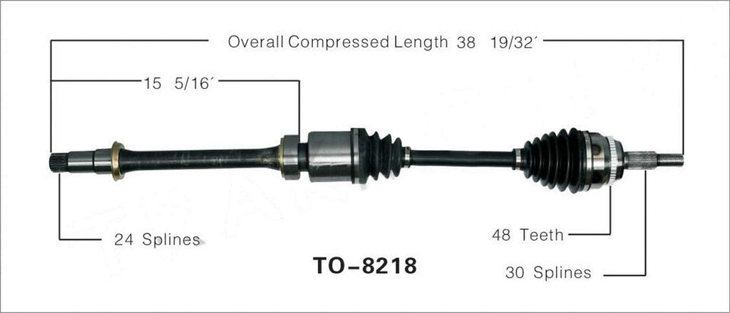 TO-8218 CV Axle Shaft