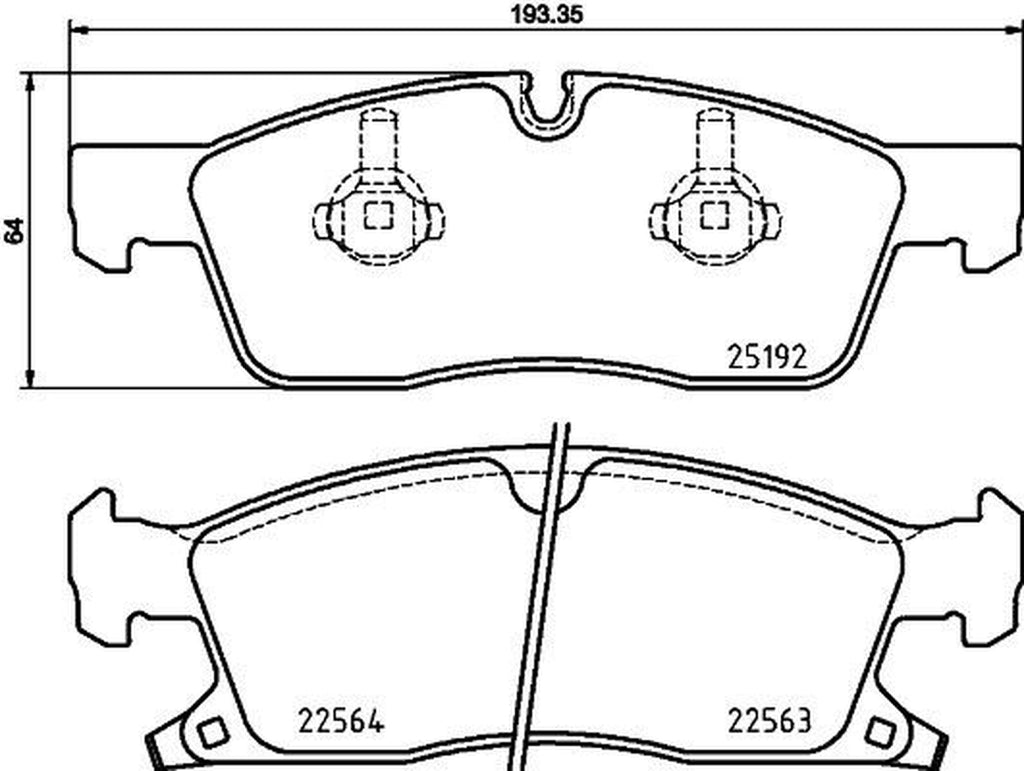 Brembo Front Disc Brake Pad Set for Grand Cherokee, Durango (P37022N)