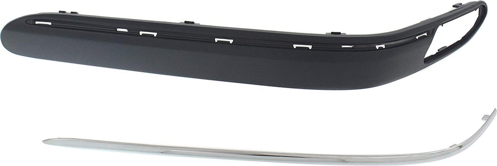 Front Bumper Trim Compatible with 2001-2005 Mercedes Benz C240, Fits 2001-2005 Mercedes Benz C320 Primed Driver Side